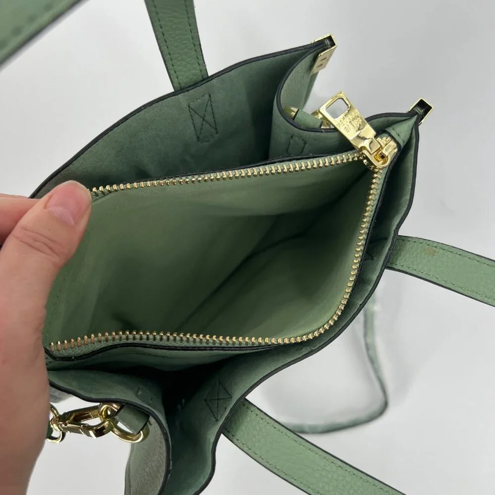 NWOT‎ Steve Madden Basil Green Mini Tote Bag Crossbody 3 Compartment
